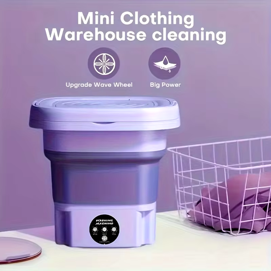 8L Portable Folding Washing Machine – Compact & Automatic Laundry Bucket